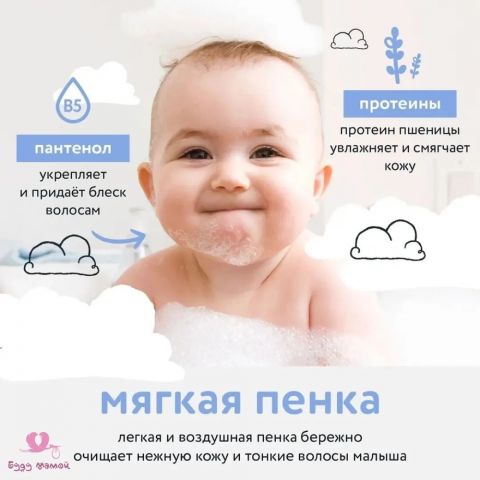 Lulu пенка для купания 2 в 1, 250 мл