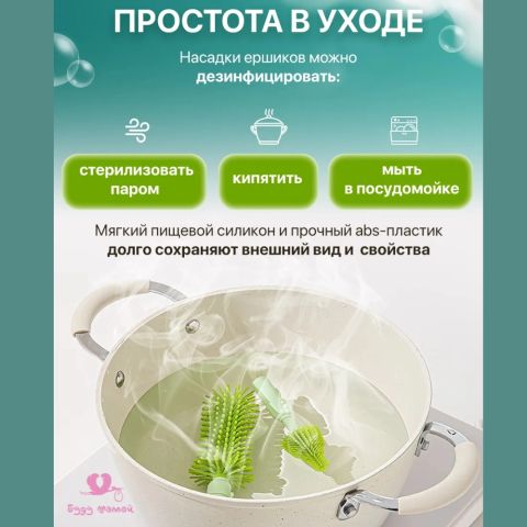 Набор ершиков + сушилка WAI, 5в1