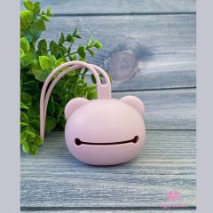 Силиконовый контейнер для соски, розовый