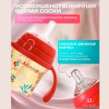 Minitutu поильник детский непроливайка с трубочкой, розовый 240 мл