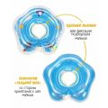 Надувной круг для купания на шею новорожденных 0+, голубой