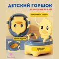Детский горшок, сине-желтый 6m+